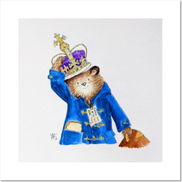 Paddington Bear Coronation Wall Art by Yvonne Flannery